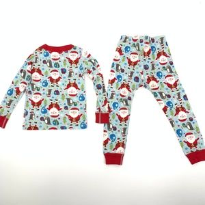 4T//5T EUC HANNA ANDERSSON Red Snowflake Santa Holiday//Xmas Dress Size 100